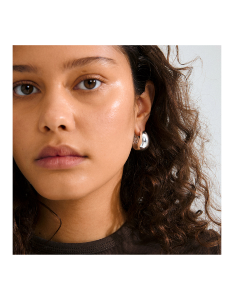 PILGRIM Free Hoop Earrings in Silver by Pilgrim