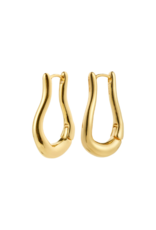 PILGRIM Unfold Hoop Earrings in Gold by Pilgrim