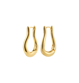 PILGRIM Unfold Hoop Earrings in Gold by Pilgrim