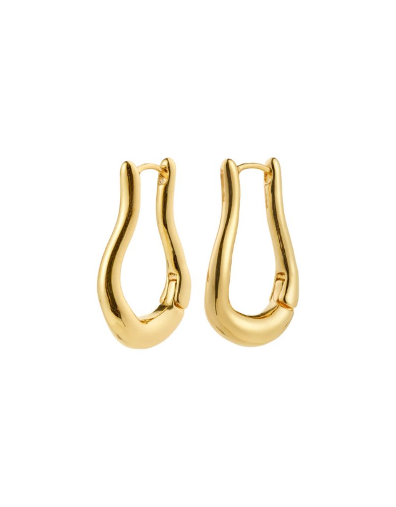 PILGRIM Unfold Hoop Earrings in Gold by Pilgrim