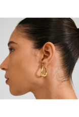 PILGRIM Unfold Hoop Earrings in Gold by Pilgrim