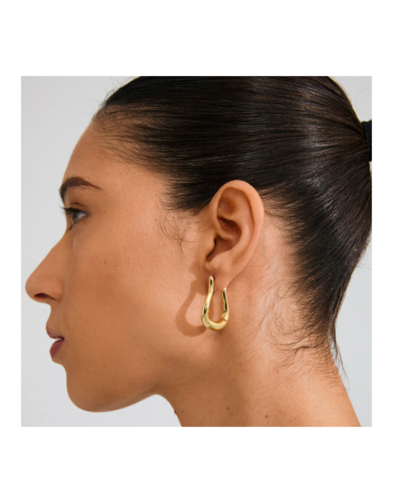 PILGRIM Unfold Hoop Earrings in Gold by Pilgrim