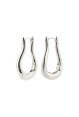 PILGRIM Unfold Hoop Earrings in Silver by Pilgrim