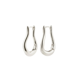 PILGRIM Unfold Hoop Earrings in Silver by Pilgrim