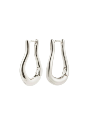 PILGRIM Unfold Hoop Earrings in Silver by Pilgrim
