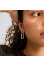 PILGRIM Unfold Hoop Earrings in Silver by Pilgrim