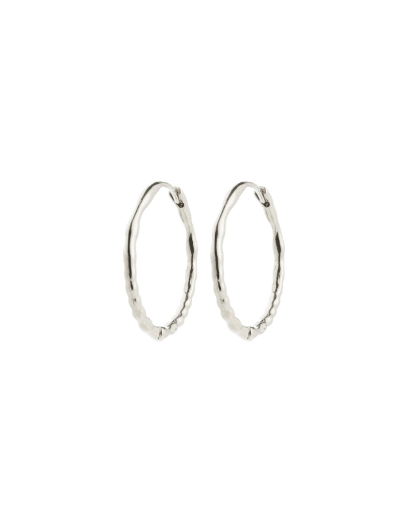 PILGRIM Between Hoop Earrings in Silver by Pilgrim