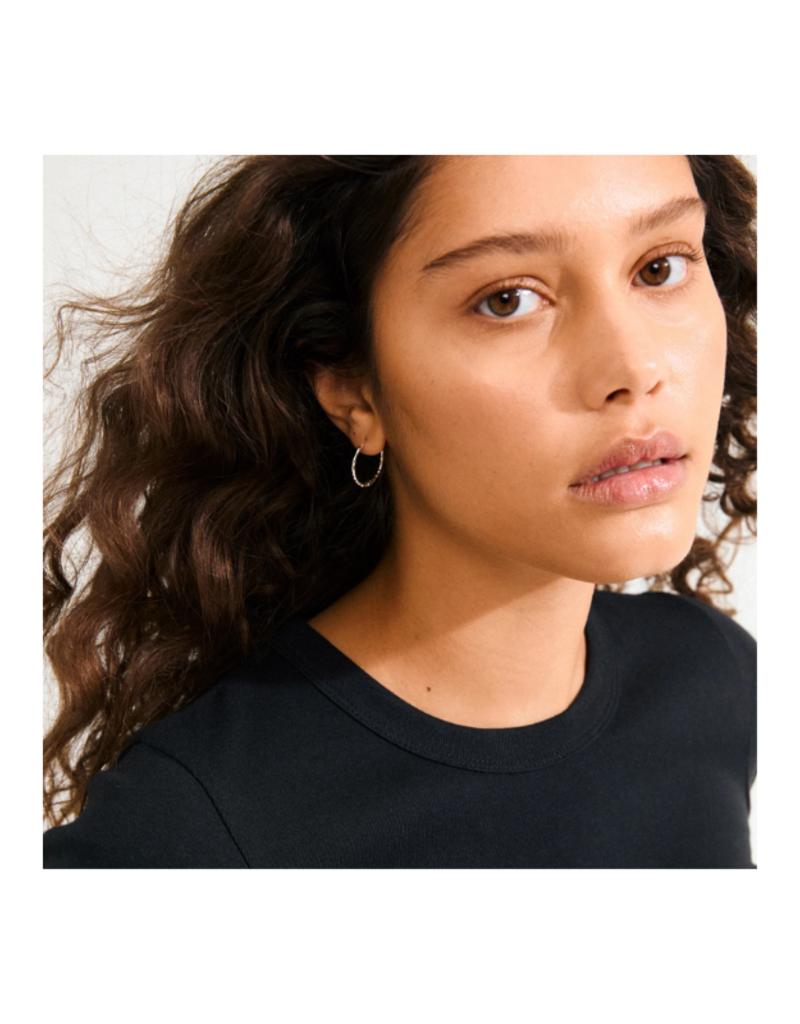 PILGRIM Between Hoop Earrings in Silver by Pilgrim
