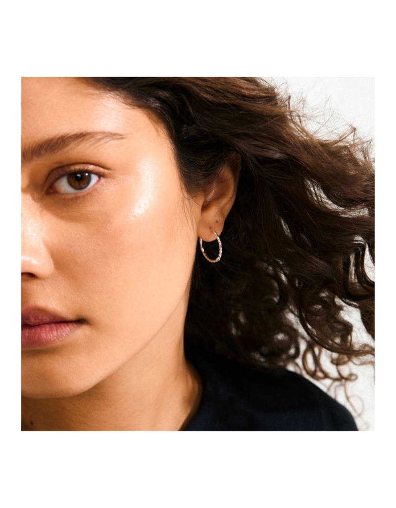 PILGRIM Between Hoop Earrings in Silver by Pilgrim