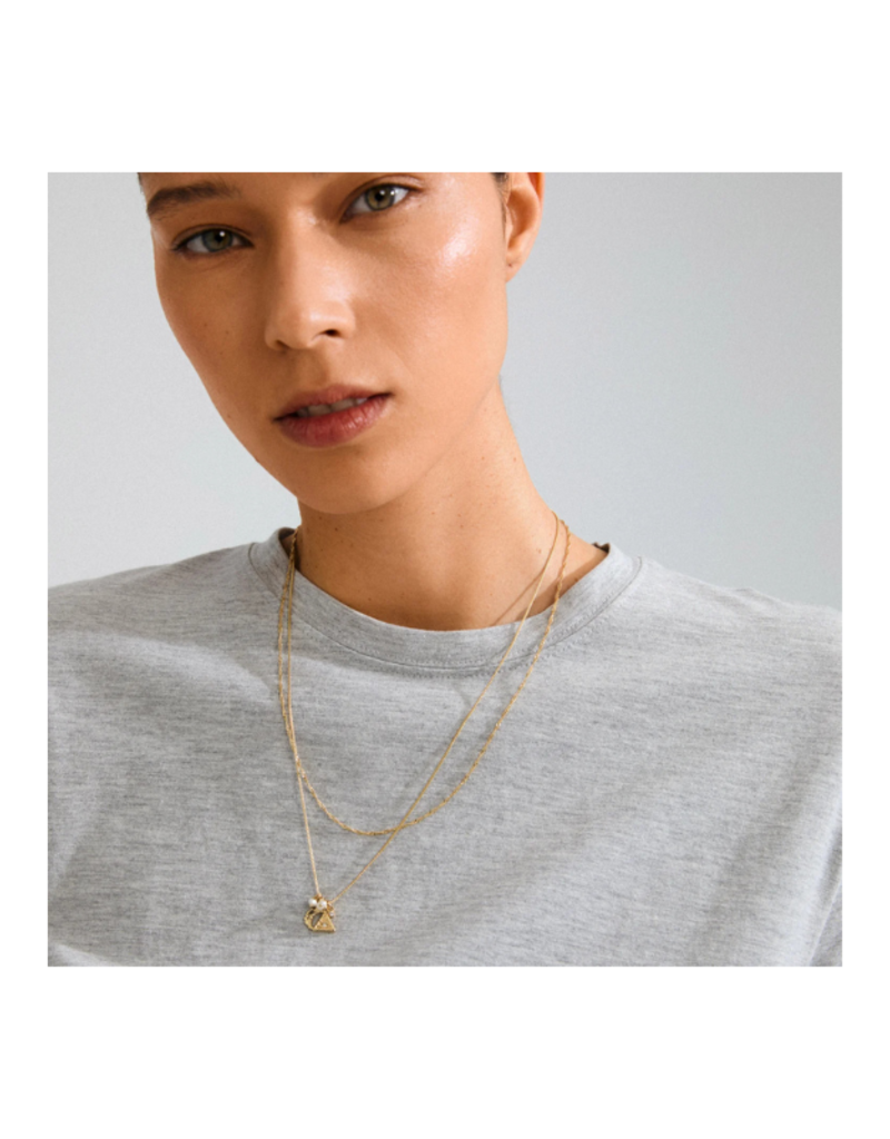 PILGRIM Between Necklace 2-In-1 in Gold by Pilgrim