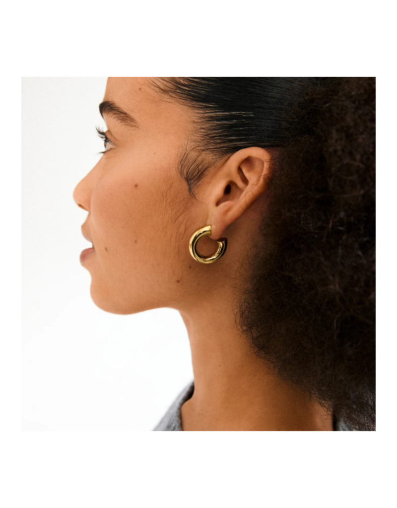 PILGRIM Phase Large Hoop Earrings in Gold by Pilgrim