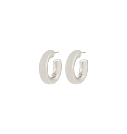 PILGRIM Phase Large Hoop Earrings in Silver by Pilgrim