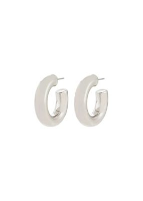 PILGRIM Phase Large Hoop Earrings in Silver by Pilgrim