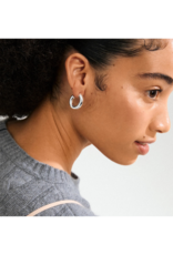 PILGRIM Phase Large Hoop Earrings in Silver by Pilgrim