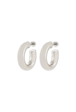 PILGRIM Phase Large Hoop Earrings in Silver by Pilgrim