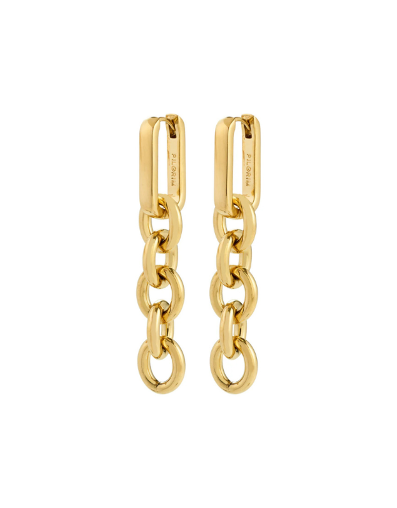 PILGRIM Phase Earrings in Gold by Pilgrim
