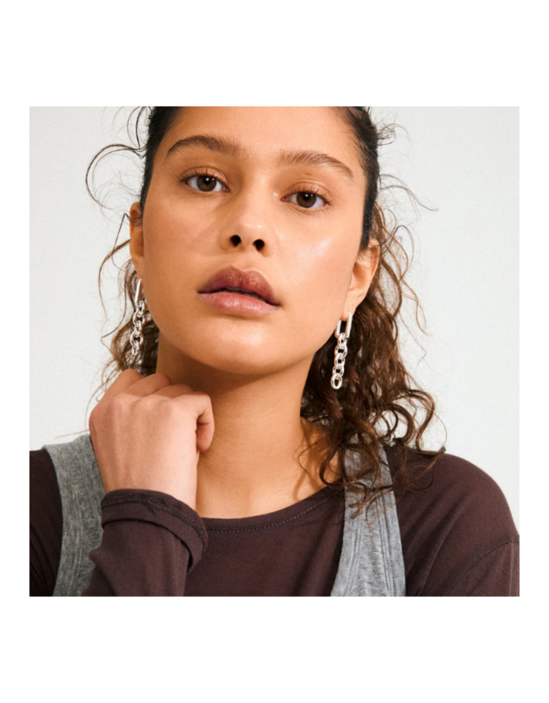 PILGRIM Phase Earrings in Silver by Pilgrim