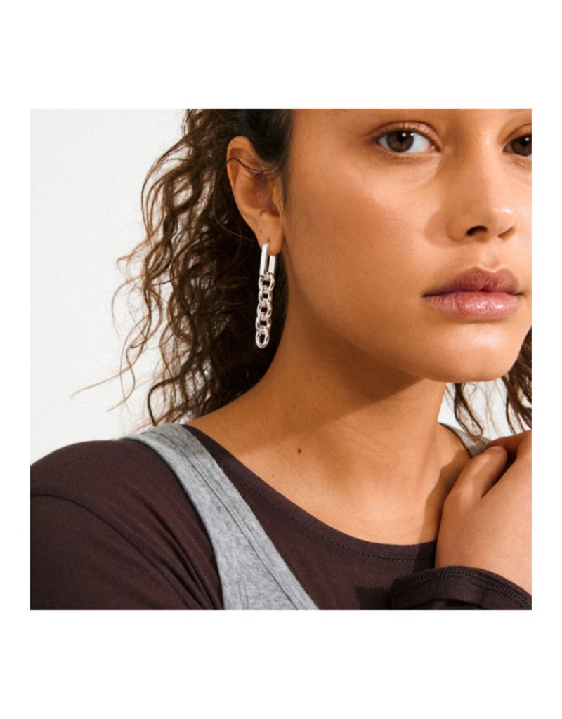 PILGRIM Phase Earrings in Silver by Pilgrim