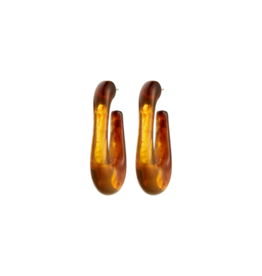 PILGRIM Elijah Earrings in Brown by Pilgrim