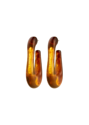 PILGRIM Elijah Earrings in Brown by Pilgrim