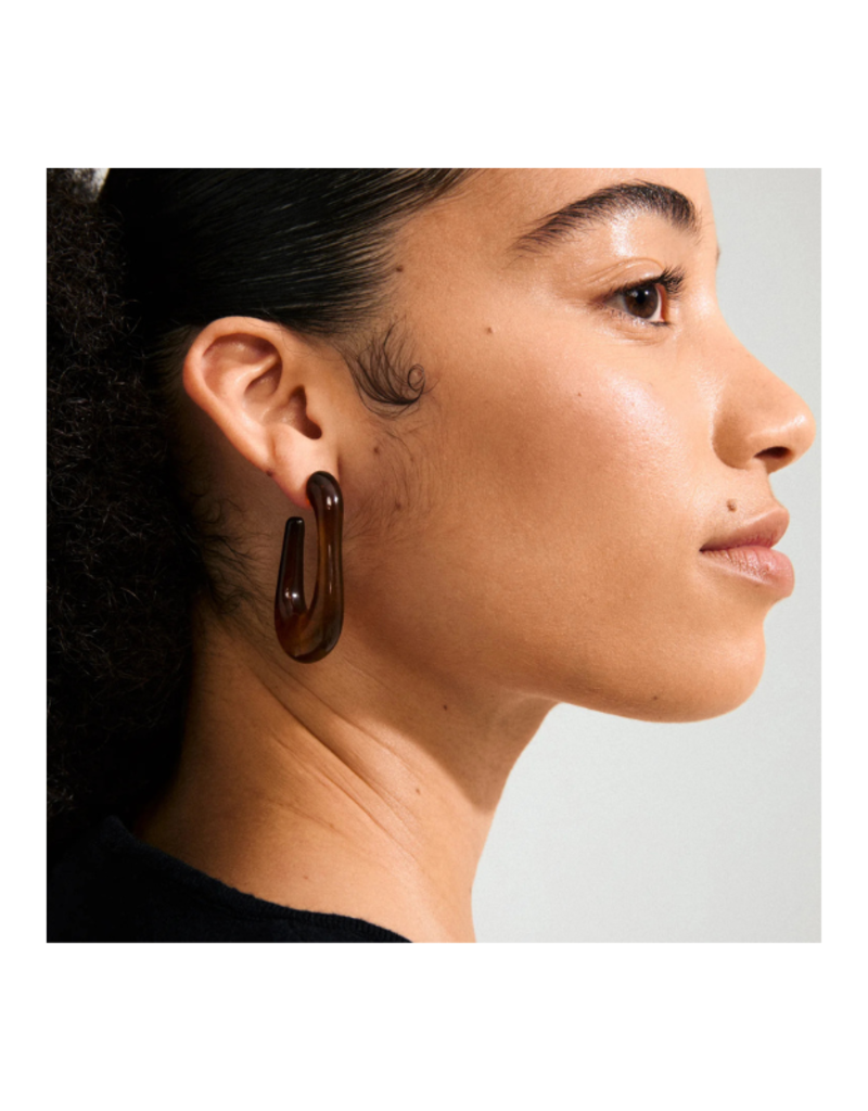 PILGRIM Elijah Earrings in Brown by Pilgrim