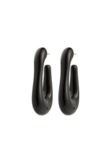 PILGRIM Elijah Earrings in Black by Pilgrim