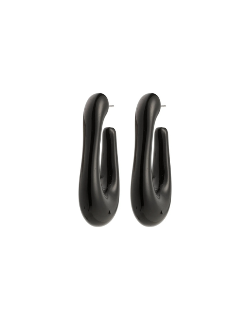 PILGRIM Elijah Earrings in Black by Pilgrim