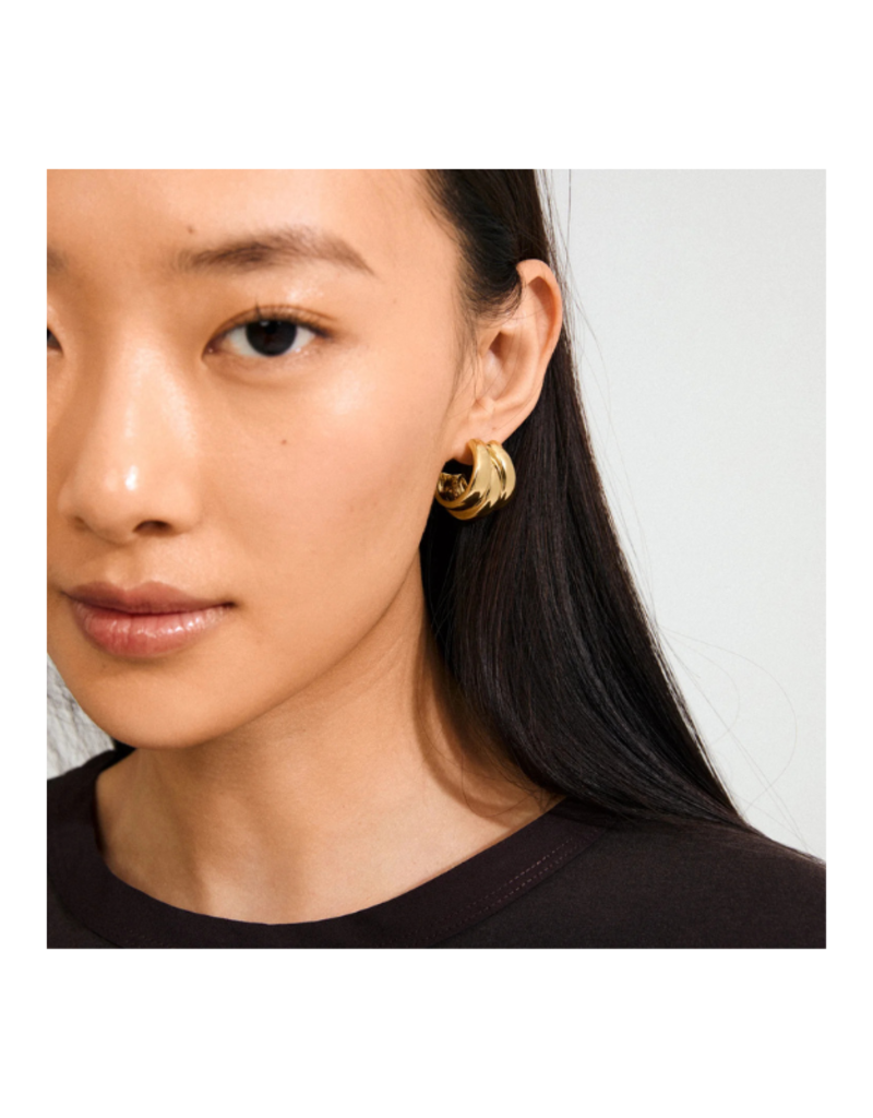 PILGRIM Damia Earrings in Gold by Pilgrim