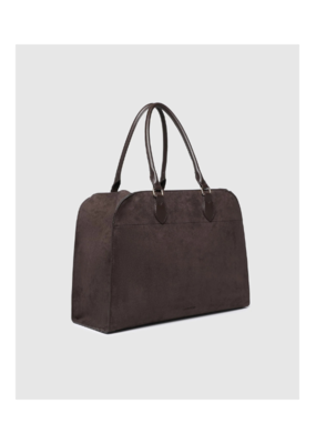 Louenhide Blair Suede Tote Bag in Chocolate by Louenhide