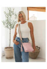 Louenhide Kasey Stripe Crossbody in Blush by Louenhide