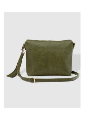 Louenhide Daisy Stripe Crossbody in Khaki by Louenhide