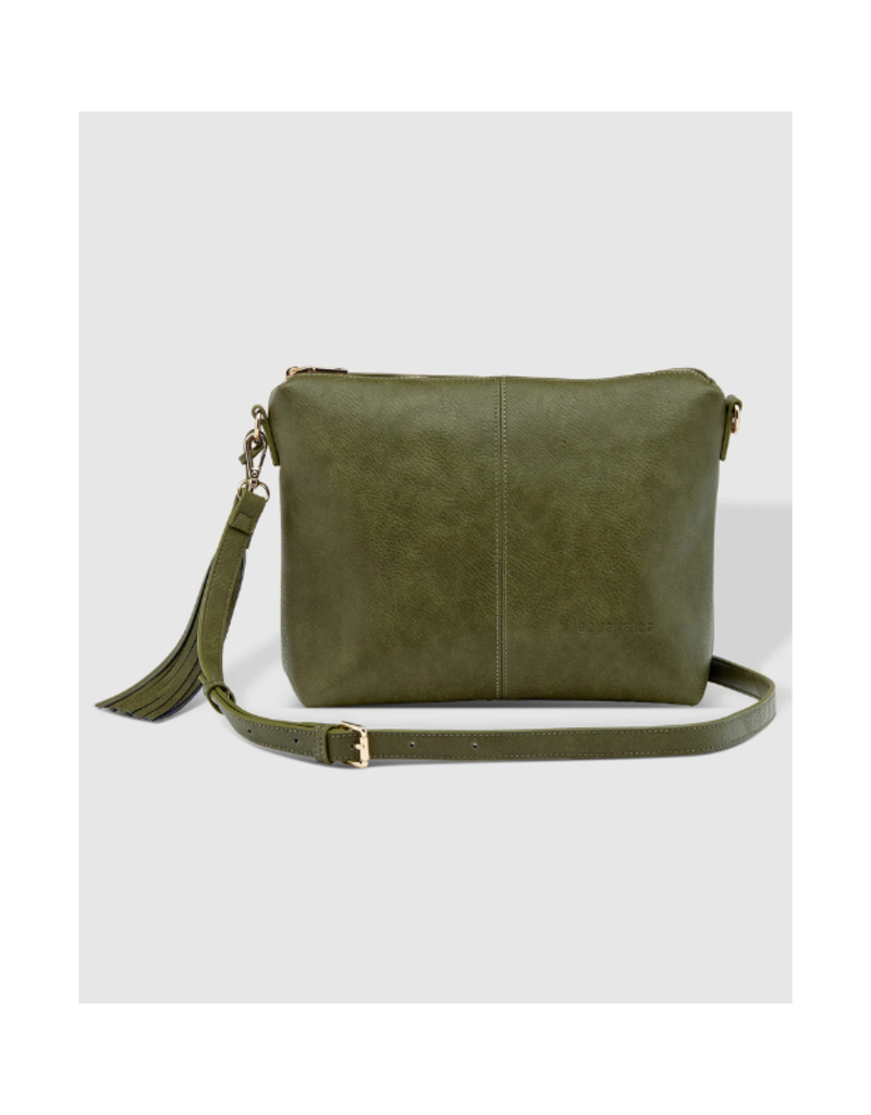 Louenhide Daisy Stripe Crossbody in Khaki by Louenhide