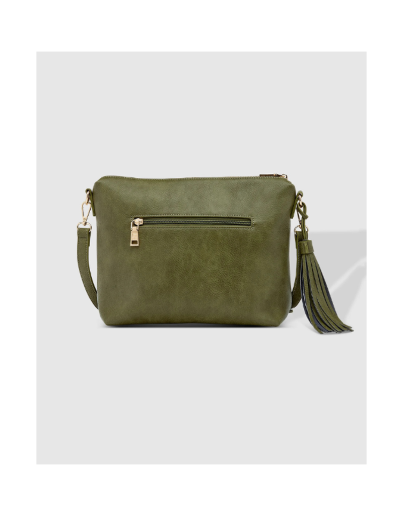Louenhide Daisy Stripe Crossbody in Khaki by Louenhide