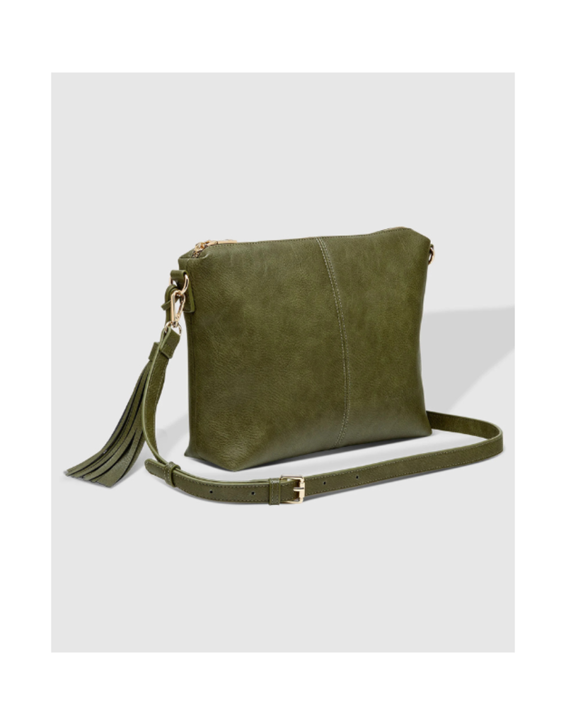 Louenhide Daisy Stripe Crossbody in Khaki by Louenhide