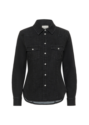 Part Two Sanilla Jean Shirt in Wash Black Denim by Part Two