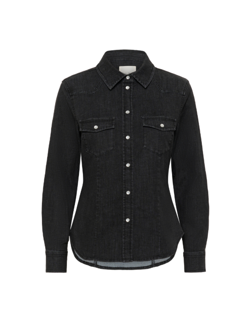 Part Two Sanilla Jean Shirt in Wash Black Denim by Part Two