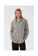 Part Two Samea Plaid Shirt in Dark Navy Mini Check by Part Two