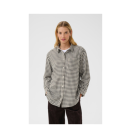 Part Two Samea Plaid Shirt in Dark Navy Mini Check by Part Two