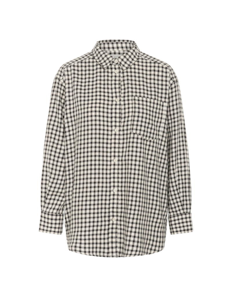 Part Two Samea Plaid Shirt in Dark Navy Mini Check by Part Two