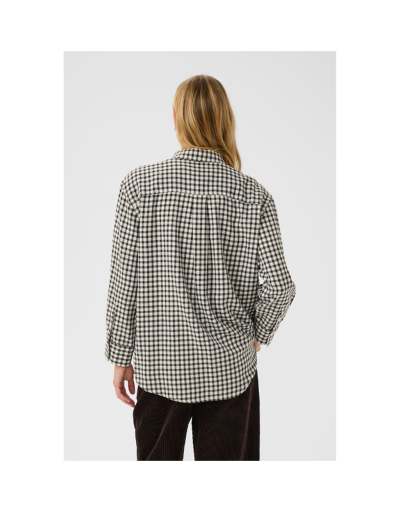 Part Two Samea Plaid Shirt in Dark Navy Mini Check by Part Two