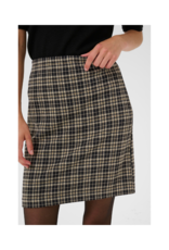 Part Two Corinne Skirt in Dark Navy Check by Part Two