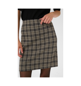 Part Two Corinne Skirt in Dark Navy Check by Part Two