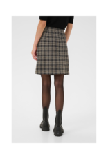 Part Two Corinne Skirt in Dark Navy Check by Part Two