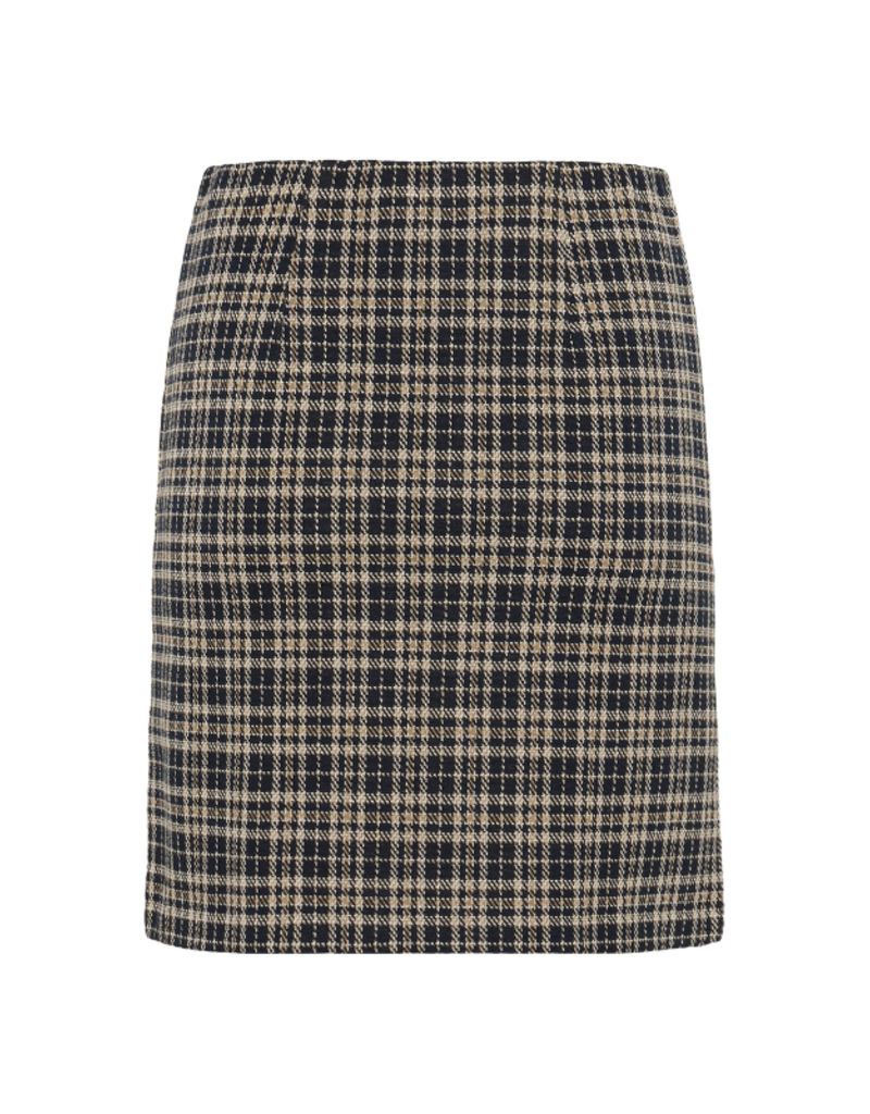 Part Two Corinne Skirt in Dark Navy Check by Part Two