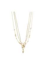 PILGRIM Sea Necklace White 3in1 Gold by Pilgrim