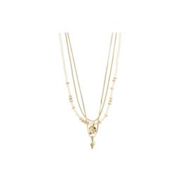 PILGRIM Sea Necklace White 3in1 Gold by Pilgrim