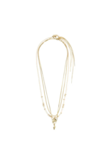 PILGRIM Sea Necklace White 3in1 Gold by Pilgrim