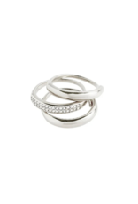 PILGRIM Bloom Crystal Ring 3in1 by Pilgrim