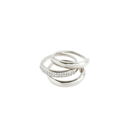 PILGRIM Bloom Crystal Ring 3in1 by Pilgrim
