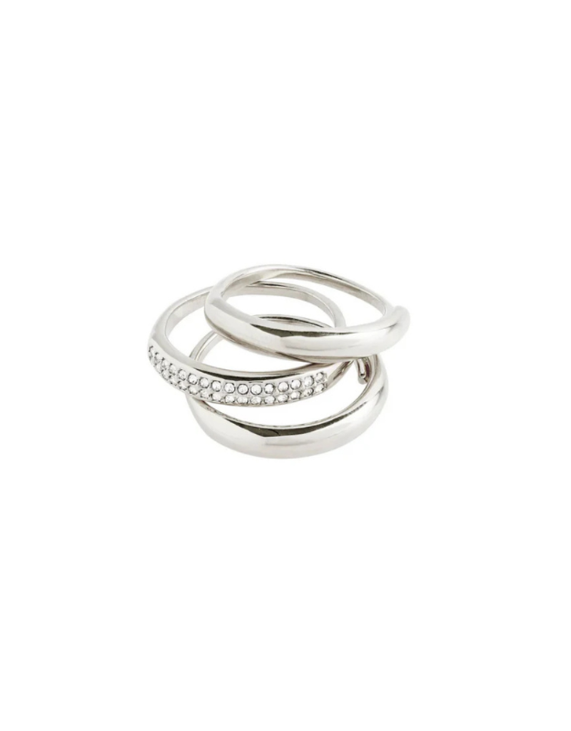 PILGRIM Bloom Crystal Ring 3in1 by Pilgrim
